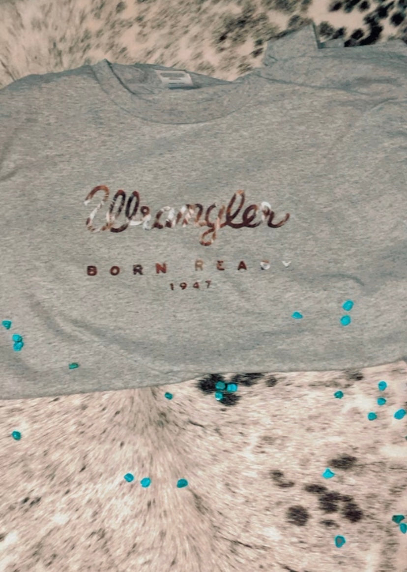 Wrangler cow print tee